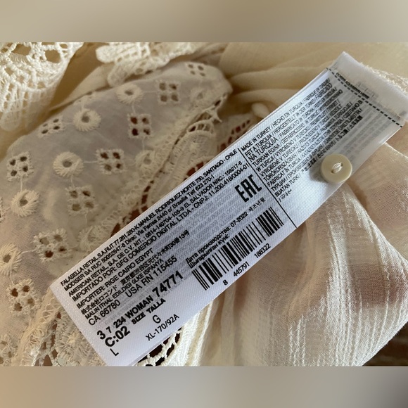 Mango Embroidered Panel Blouse - New With Tags - Picture 10 of 16